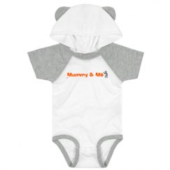 Infant Hooded Raglan Bodysuit with Ears