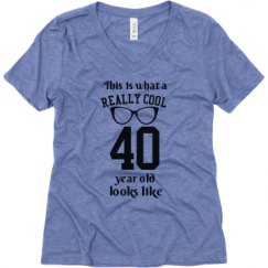 Ladies Relaxed Fit Super Soft Triblend V-Neck Tee