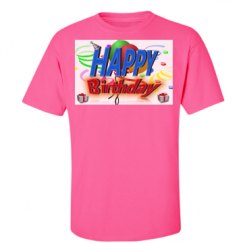 Unisex Ultra Cotton Safety Neon Crewneck Tee