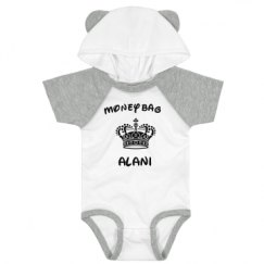 Infant Hooded Raglan Bodysuit with Ears