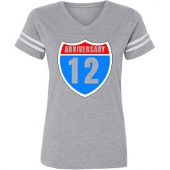 Ladies Relaxed Fit Vintage Sports Tee