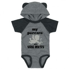 Infant Hooded Raglan Bodysuit with Ears