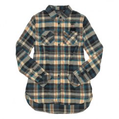 Ladies Long Sleeve Plaid Flannel Shirt