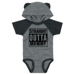 Infant Hooded Raglan Bodysuit with Ears