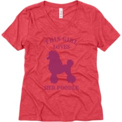 Ladies Relaxed Fit Super Soft Triblend V-Neck Tee