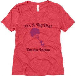 Ladies Relaxed Fit Super Soft Triblend V-Neck Tee