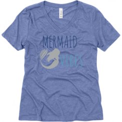 Ladies Relaxed Fit Super Soft Triblend V-Neck Tee