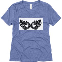 Ladies Relaxed Fit Super Soft Triblend V-Neck Tee