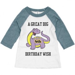 Toddler 3/4 Sleeve Raglan Tee