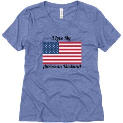 Ladies Relaxed Fit Super Soft Triblend V-Neck Tee