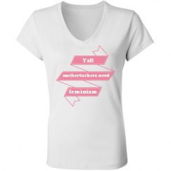 Ladies Slim Fit V-Neck Jersey Tee