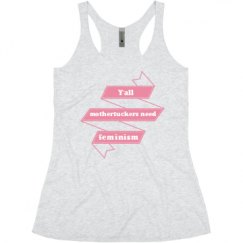 Ladies Slim Fit Super Soft Racerback Triblend Tank