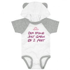 Infant Hooded Raglan Bodysuit with Ears