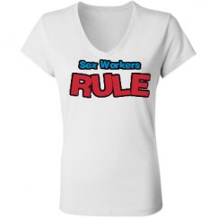 Ladies Slim Fit V-Neck Jersey Tee