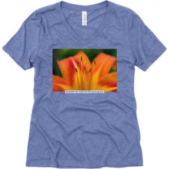 Ladies Relaxed Fit Super Soft Triblend V-Neck Tee