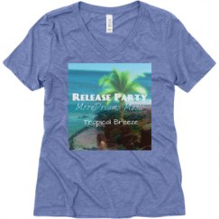 Ladies Relaxed Fit Super Soft Triblend V-Neck Tee