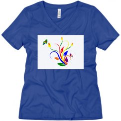 Ladies Relaxed Fit V-Neck Tee