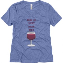 Ladies Relaxed Fit Super Soft Triblend V-Neck Tee