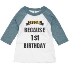 Toddler 3/4 Sleeve Raglan Tee