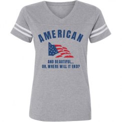 Ladies Relaxed Fit Vintage Sports Tee