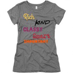 Ladies Slim Fit Super Soft Triblend Tee