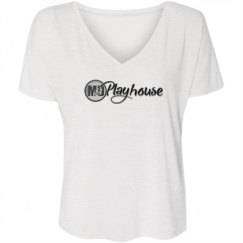 Ladies Flowy Slouchy V-Neck Tee