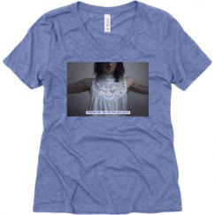 Ladies Relaxed Fit Super Soft Triblend V-Neck Tee