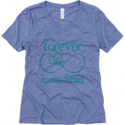 Ladies Relaxed Fit Super Soft Triblend V-Neck Tee