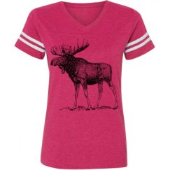 Ladies Relaxed Fit Vintage Sports Tee