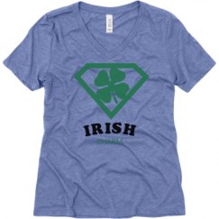 Ladies Relaxed Fit Super Soft Triblend V-Neck Tee