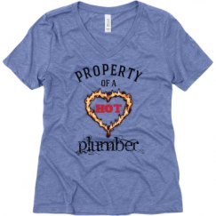 Ladies Relaxed Fit Super Soft Triblend V-Neck Tee