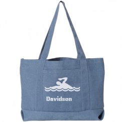 Seaside Cotton Canvas Pigment-Dyed Boat Tote Bag