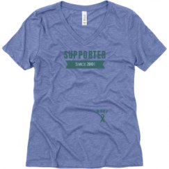 Ladies Relaxed Fit Super Soft Triblend V-Neck Tee