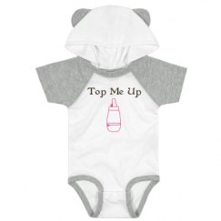 Infant Hooded Raglan Bodysuit with Ears