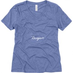 Ladies Relaxed Fit Super Soft Triblend V-Neck Tee