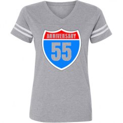 Ladies Relaxed Fit Vintage Sports Tee