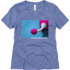 Ladies Relaxed Fit Super Soft Triblend V-Neck Tee