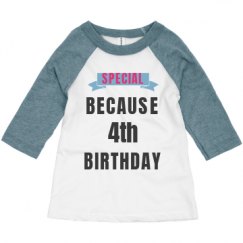 Toddler 3/4 Sleeve Raglan Tee