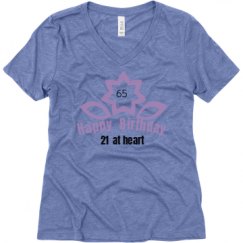 Ladies Relaxed Fit Super Soft Triblend V-Neck Tee