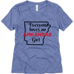 Ladies Relaxed Fit Super Soft Triblend V-Neck Tee