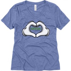 Ladies Relaxed Fit Super Soft Triblend V-Neck Tee