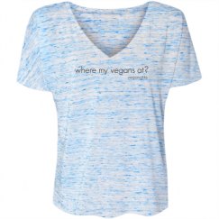 Ladies Flowy Slouchy V-Neck Tee