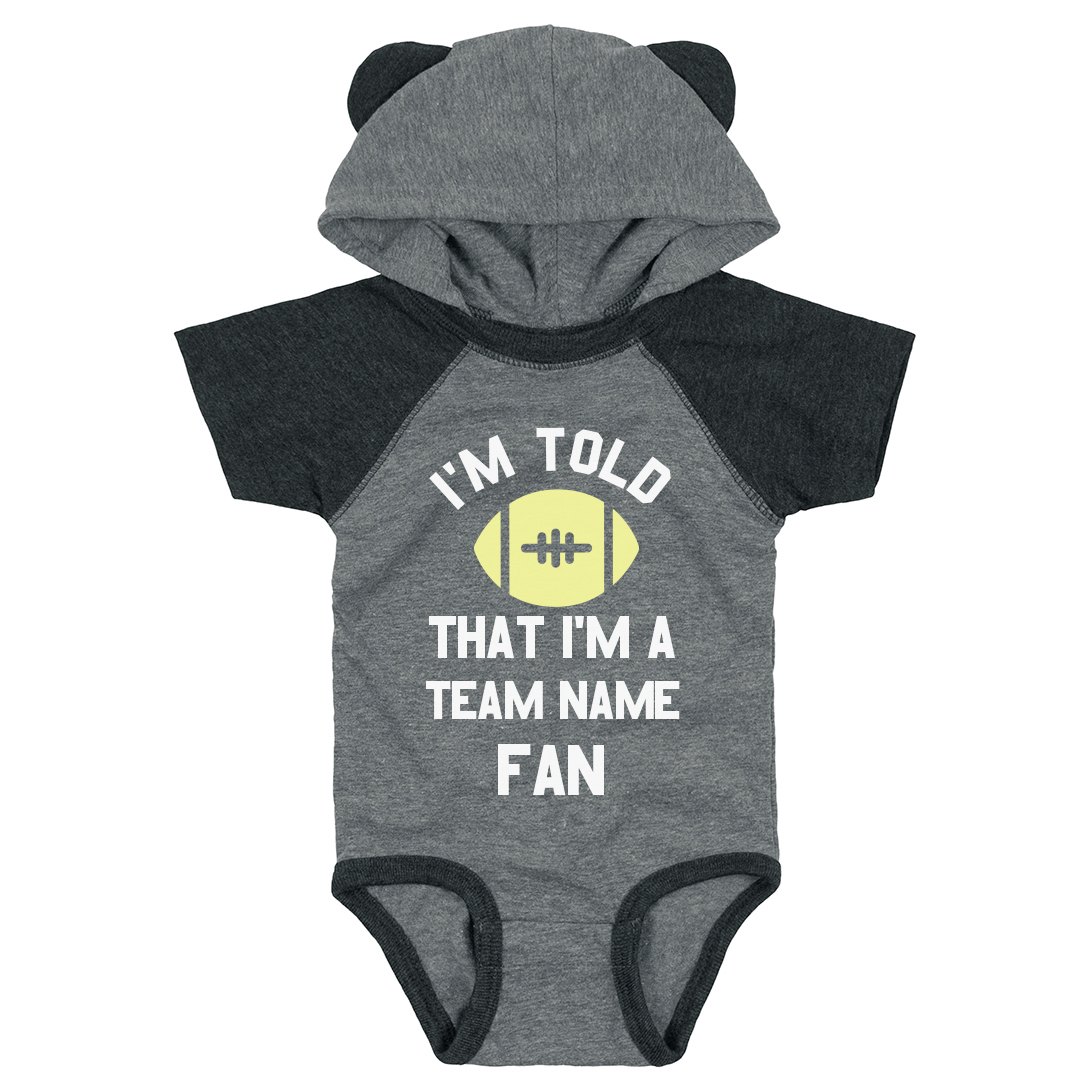 Custom Football Onesie,Baby Clothes Custom Name Number Personalized Design  Kids Infant Toddler Apparel Sports Fan Gifts