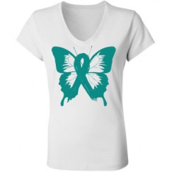 Ladies Slim Fit V-Neck Jersey Tee