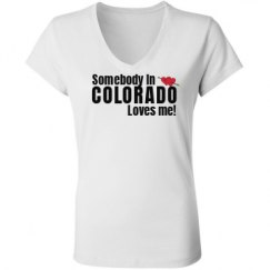 Ladies Slim Fit V-Neck Jersey Tee