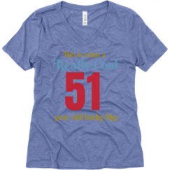 Ladies Relaxed Fit Super Soft Triblend V-Neck Tee