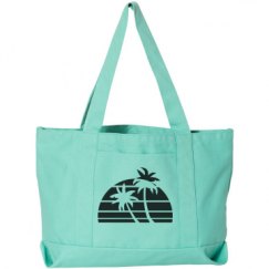 Seaside Cotton Canvas Pigment-Dyed Boat Tote Bag