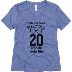 Ladies Relaxed Fit Super Soft Triblend V-Neck Tee