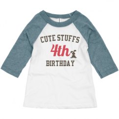 Toddler 3/4 Sleeve Raglan Tee