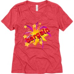 Ladies Relaxed Fit Super Soft Triblend V-Neck Tee